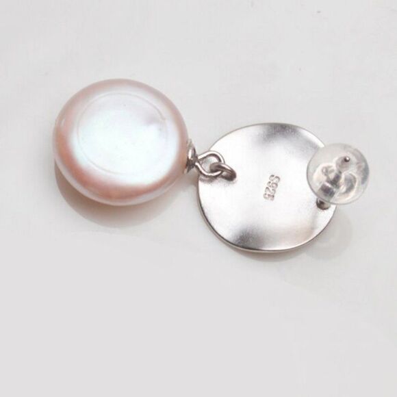 Sterling Silver Freshwater Baroque Pearl Earrings - Picture 5 of 7